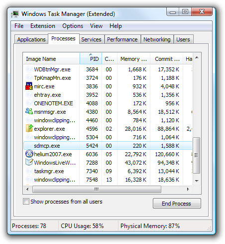 Vista Permission Task Manager