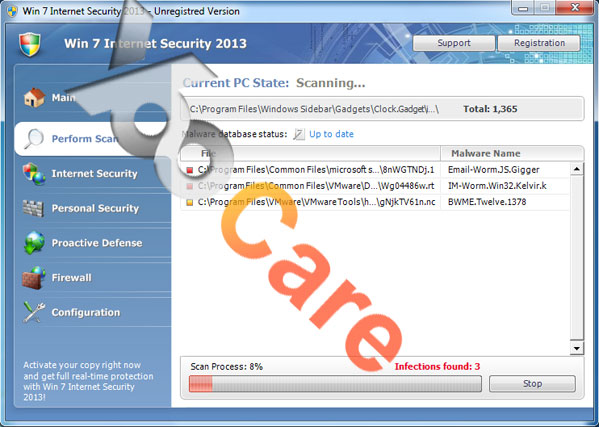 Win 7 Internet Security 2013 Virus