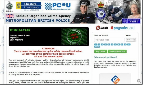 West Midlands Police Virus Ukash Scam