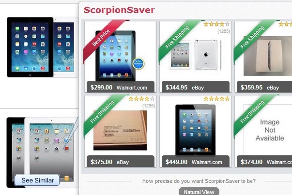 Scorpion Saver virus AD on Amazon