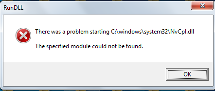 NVCPL.DLL Error1