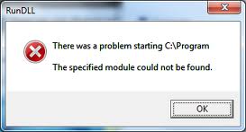 the specified module could not be found pendrive