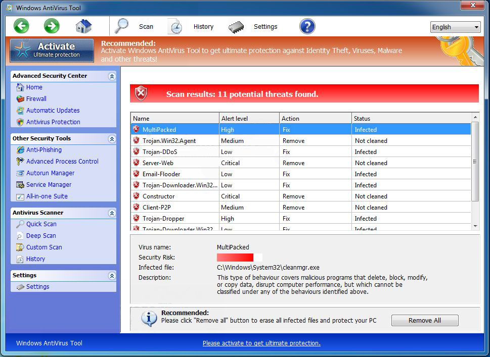 Antivirus Removal Tool 2023.07 free instals