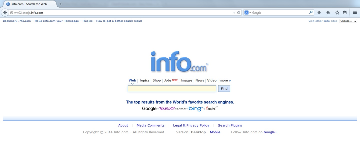 Ww92.btosjs.info.com Browser Hijacker