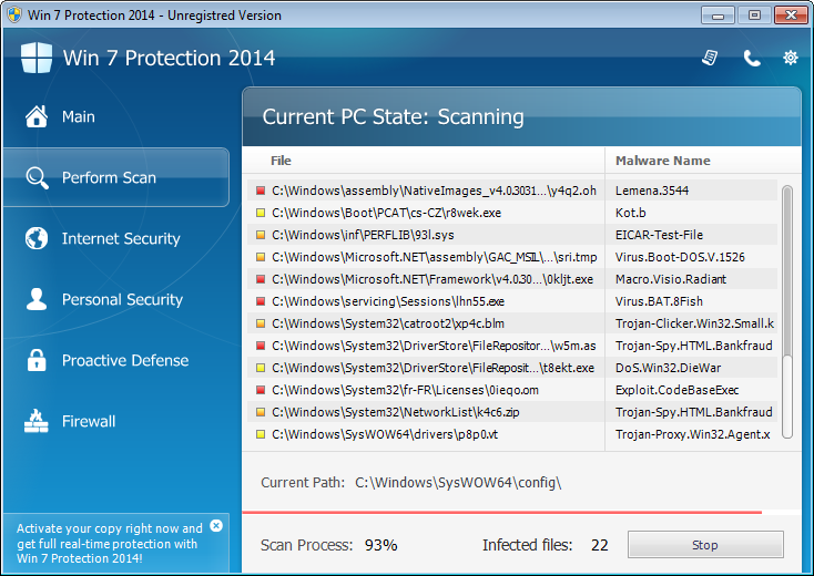 Win 7 Protection 2014 Virus