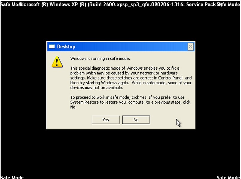 xp SAFE MODE