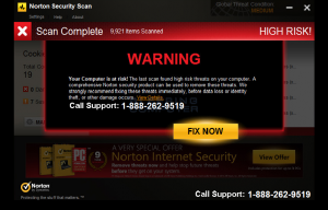 fake Norton Security Scan tech support scam