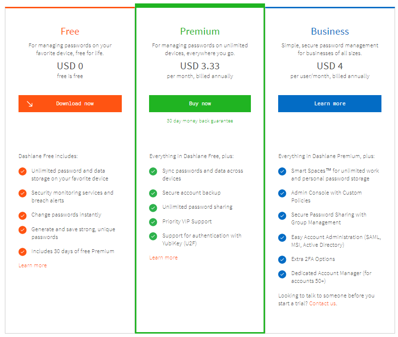 dashlane family plan cost