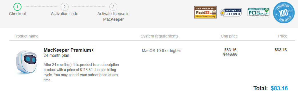 activation code for mackeeper