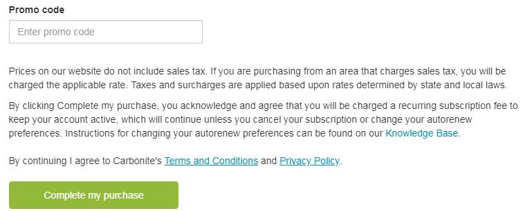 carbonite renewal discount code