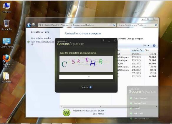 uninstall webroot secureanywhere