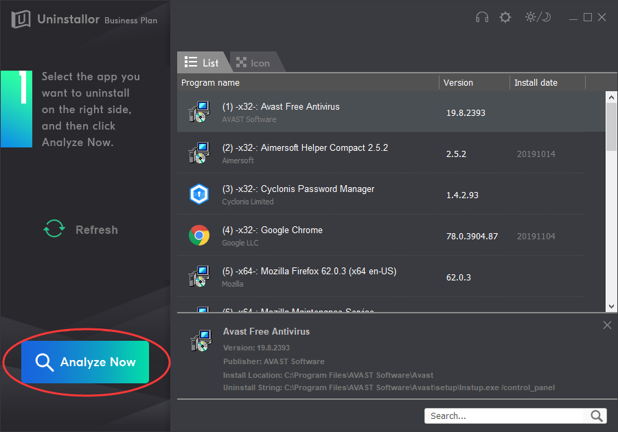 how to uninstall avast antivirus windows 8.1