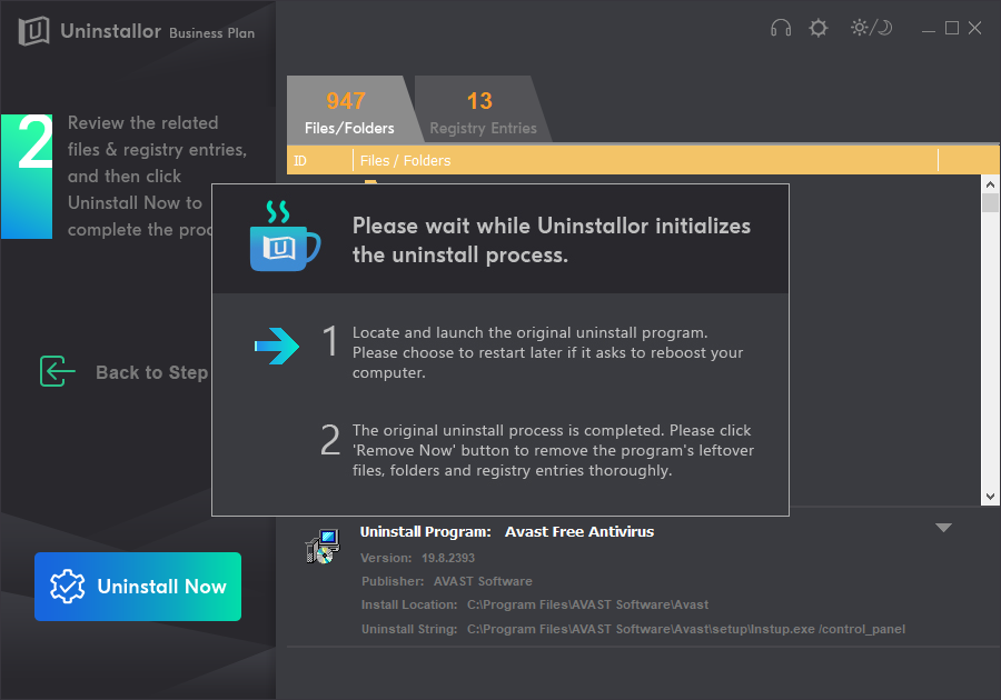 completely remove avast antivirus